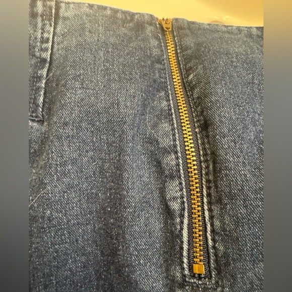 Y2K VINTAGE FOREVER 21 Women’s SZ M Pleated Denim Blue Jean Mini Skirt Festival - Picture 9 of 13